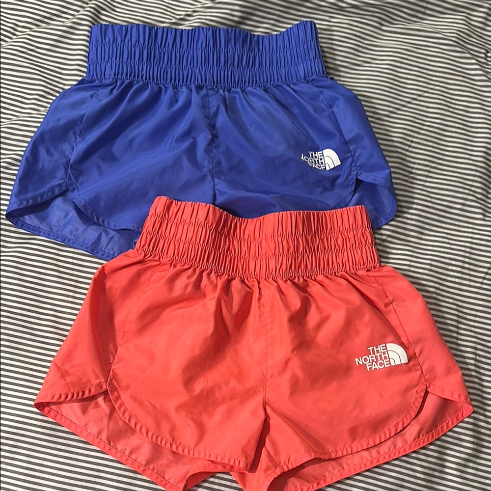 The North Face Girls Blue and Pink Athletic Shorts Lightweight Performance
